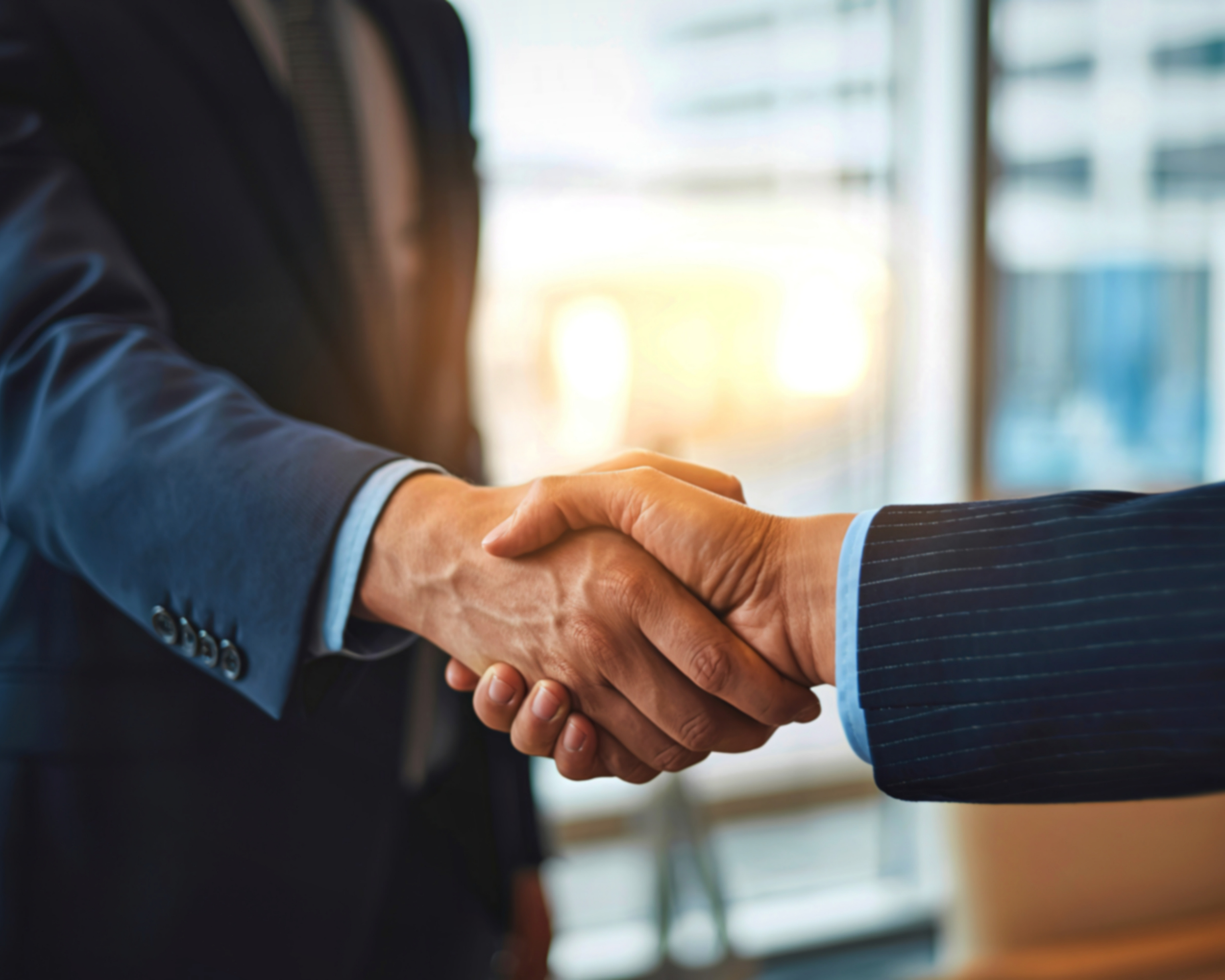 closeup of two people's handshake