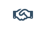 A graphic of two hands shaking, symbolizing agreement or partnership.