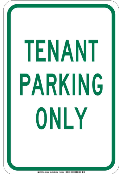 Tenant Parking Only Passes