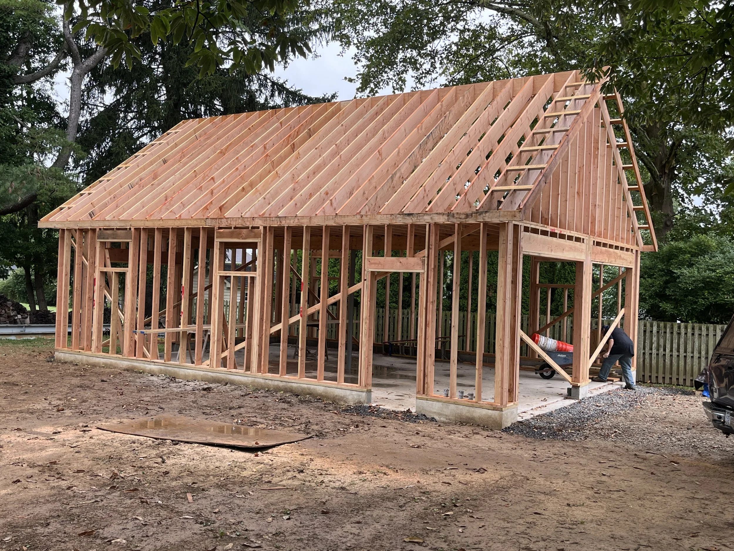 2 car garage studded progressing.jpeg