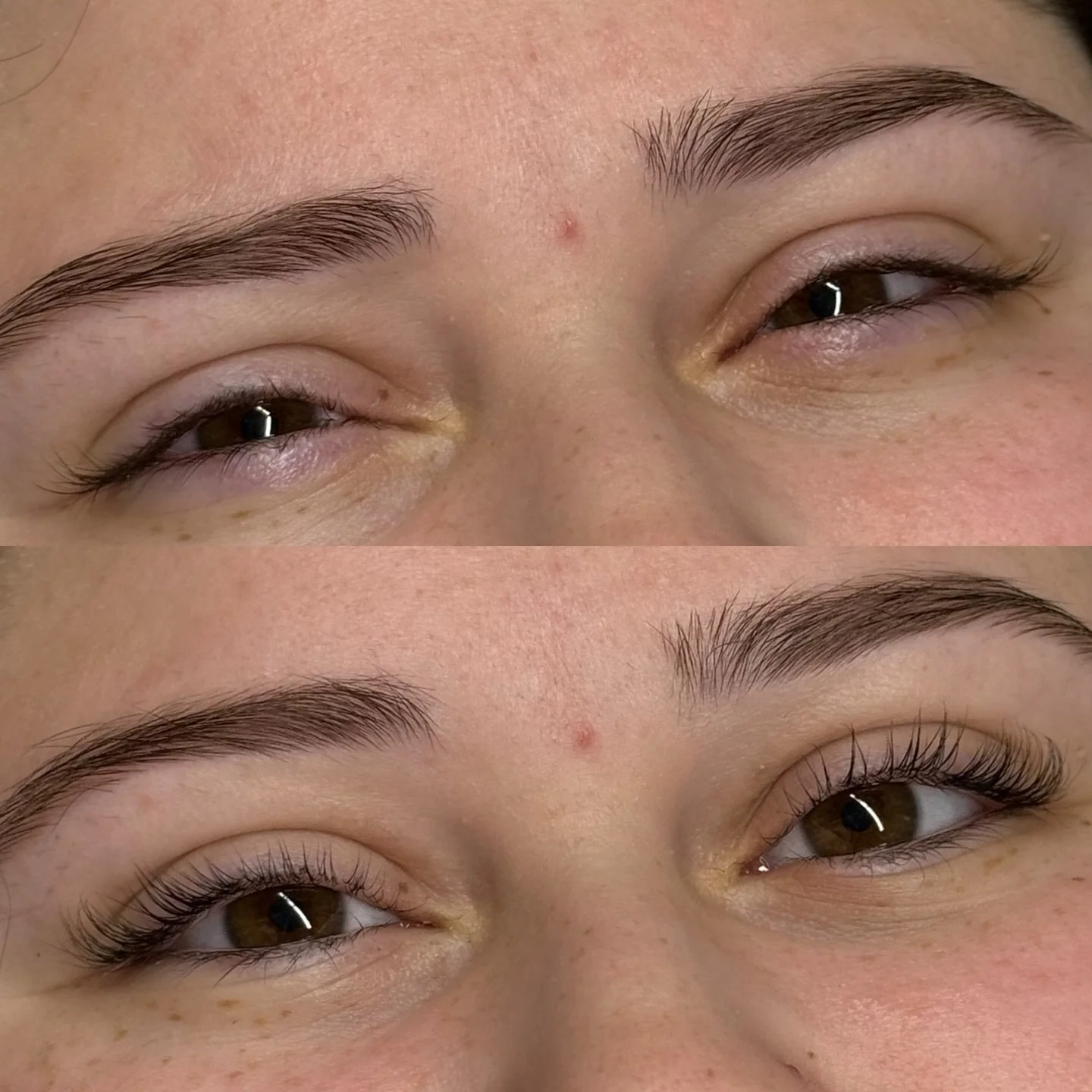 Obsessed with her lash lift! She was too 💕