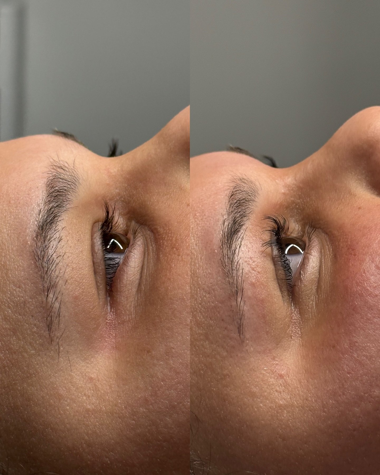 Lash Lift + Brow Wax transformation 👀