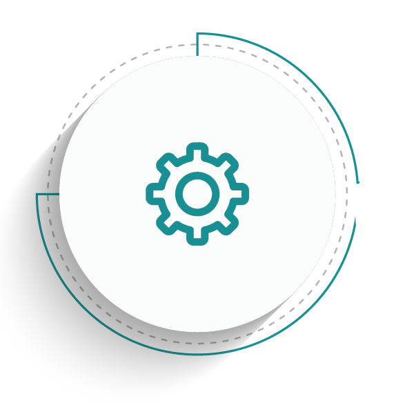 Icon of a gear or cogwheel inside a circle, representing settings or tools.