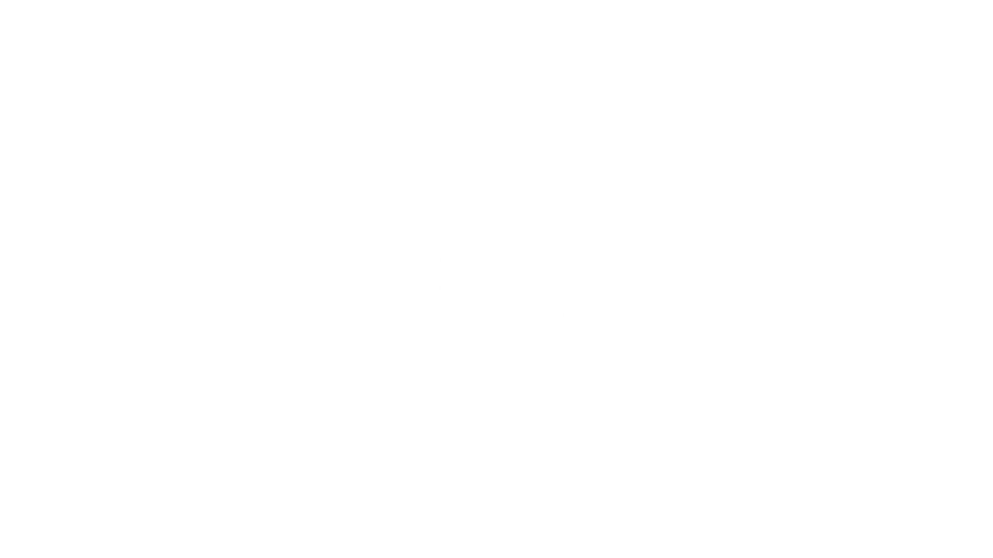 En svart bakgrunn med en hvit linjetegnet logo av tre hus som står side om side, med det norske navnet 'BRUNO' under.