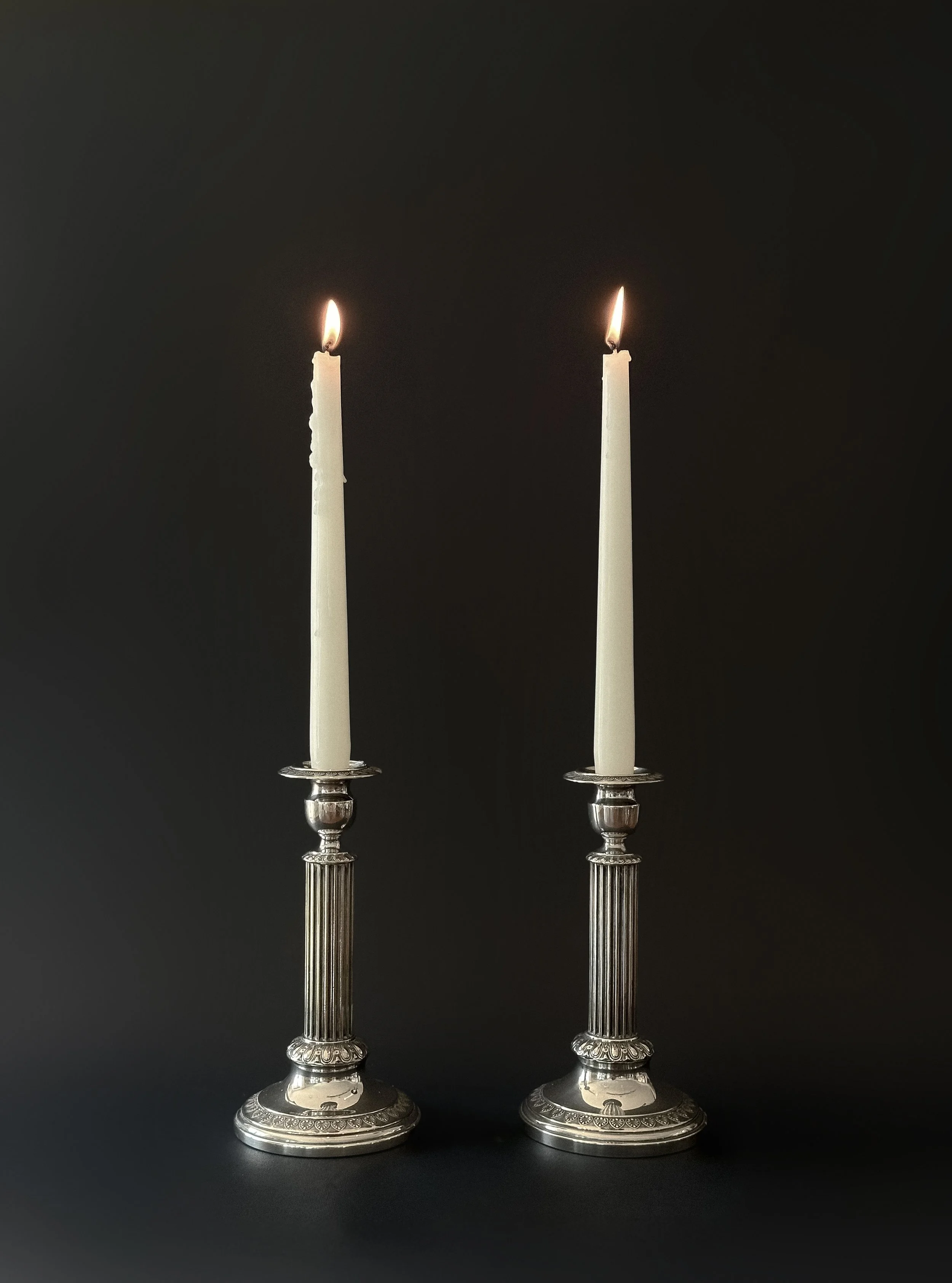 Pair of Neoclassical Candleholders