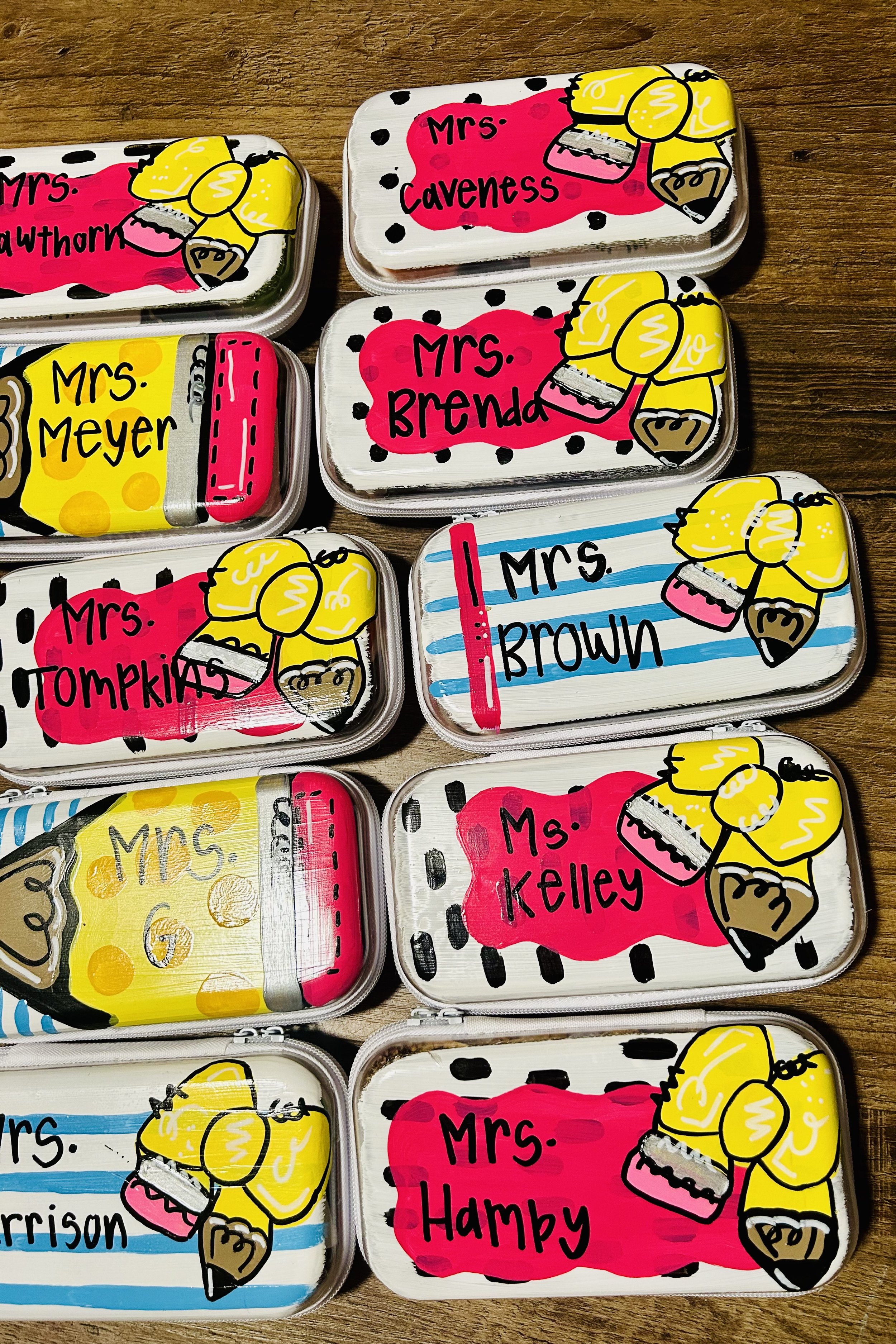 Custom Hand-Painted Zipper Pouch