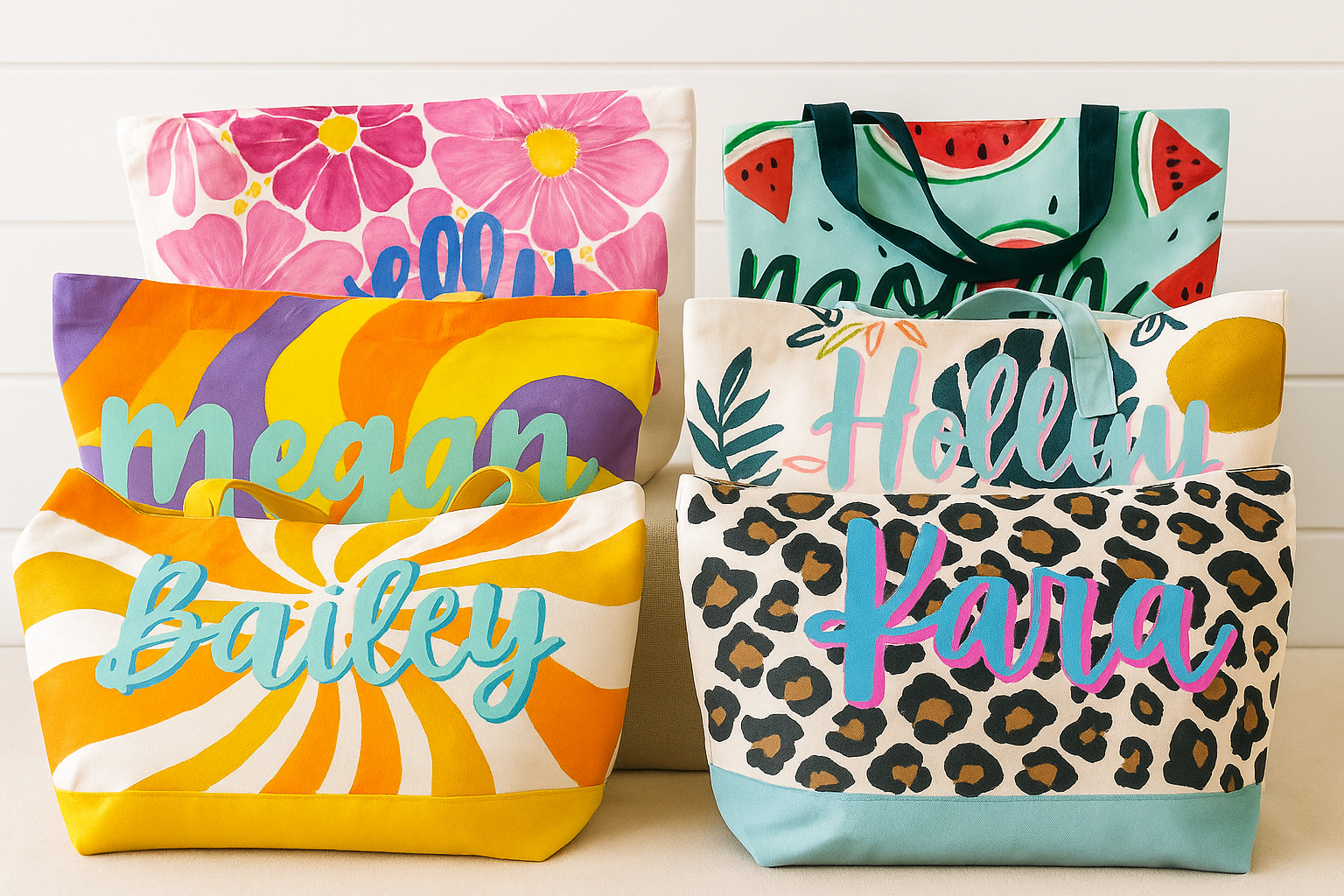 Custom Hand-Painted Canvas Tote Bag