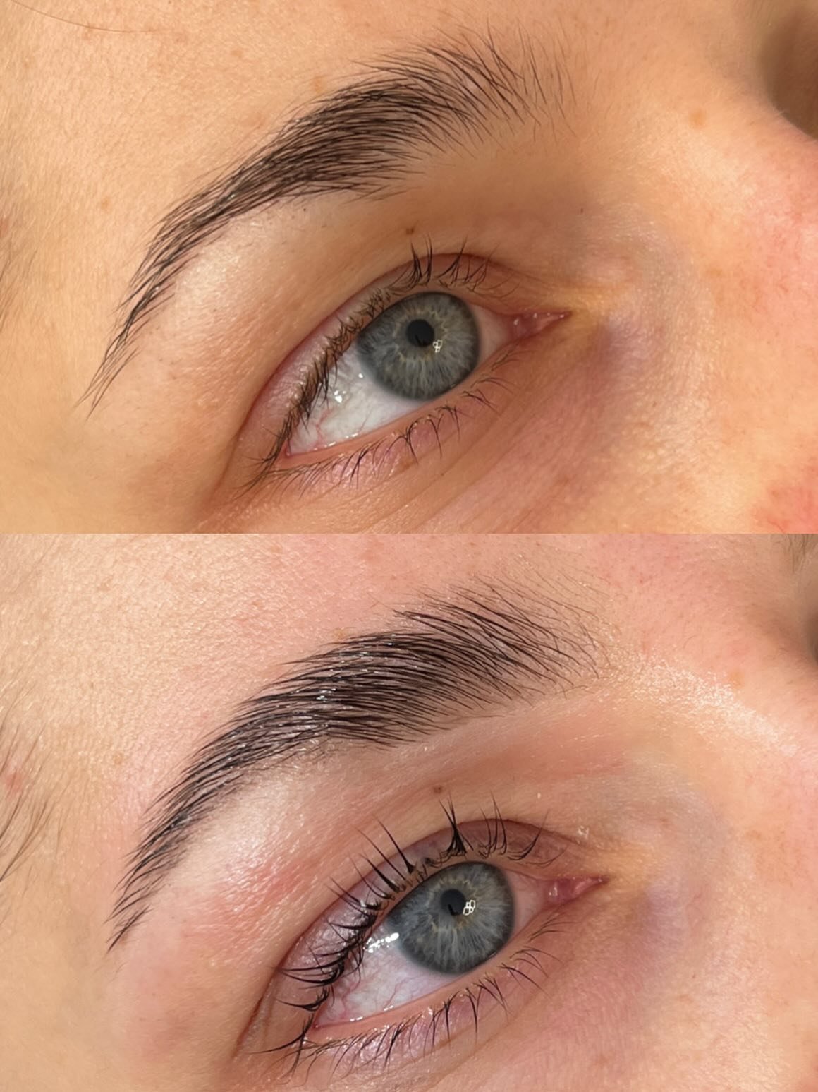 ✨ Before &amp; After ✨
Een frisse, open blik dankzij een lash lift &amp; brow laminatie.
Natuurlijke wimpers, perfect gevormde wenkbrauwen 🤍 #wenkbrauwen #brows #browlamination #rotselaar #lashlift