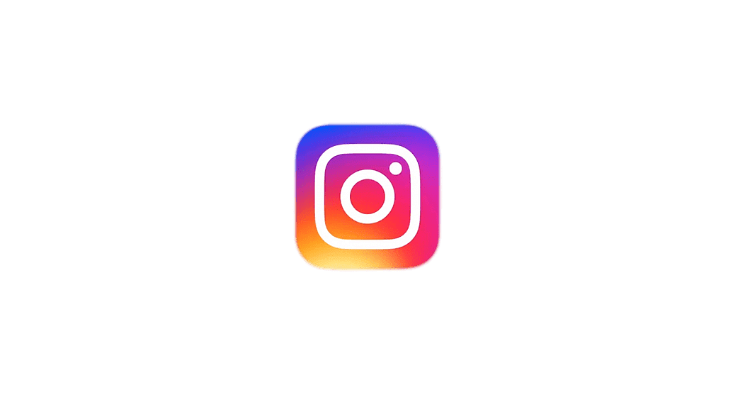 Instagram logo with a black background.