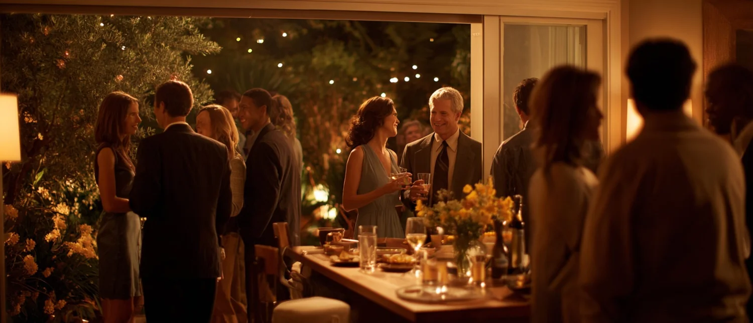 A long table set for a private dinner with candlelight in a Baltimore restaurant
