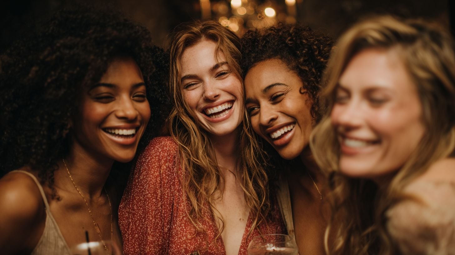 A small group celebrating at a private dinner