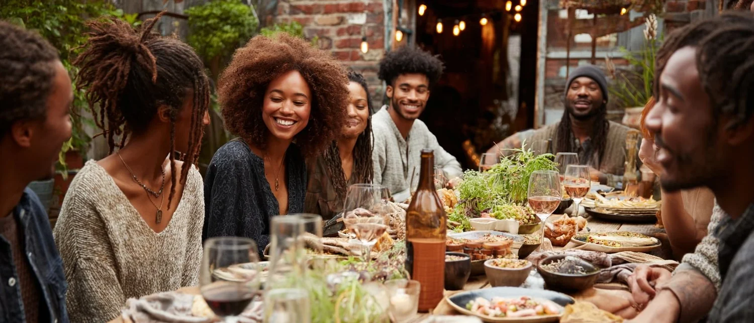 Guests mingling during a private event cocktail hour