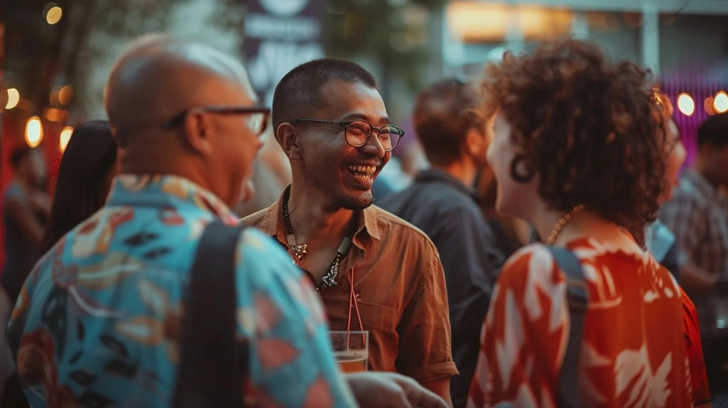 A group raising glasses for a birthday toast at a private dinner