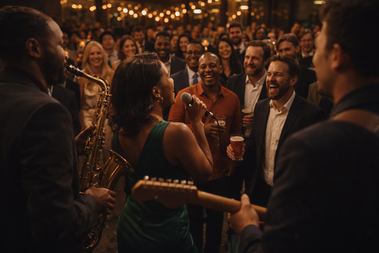 Team gathering at a unique private event venue