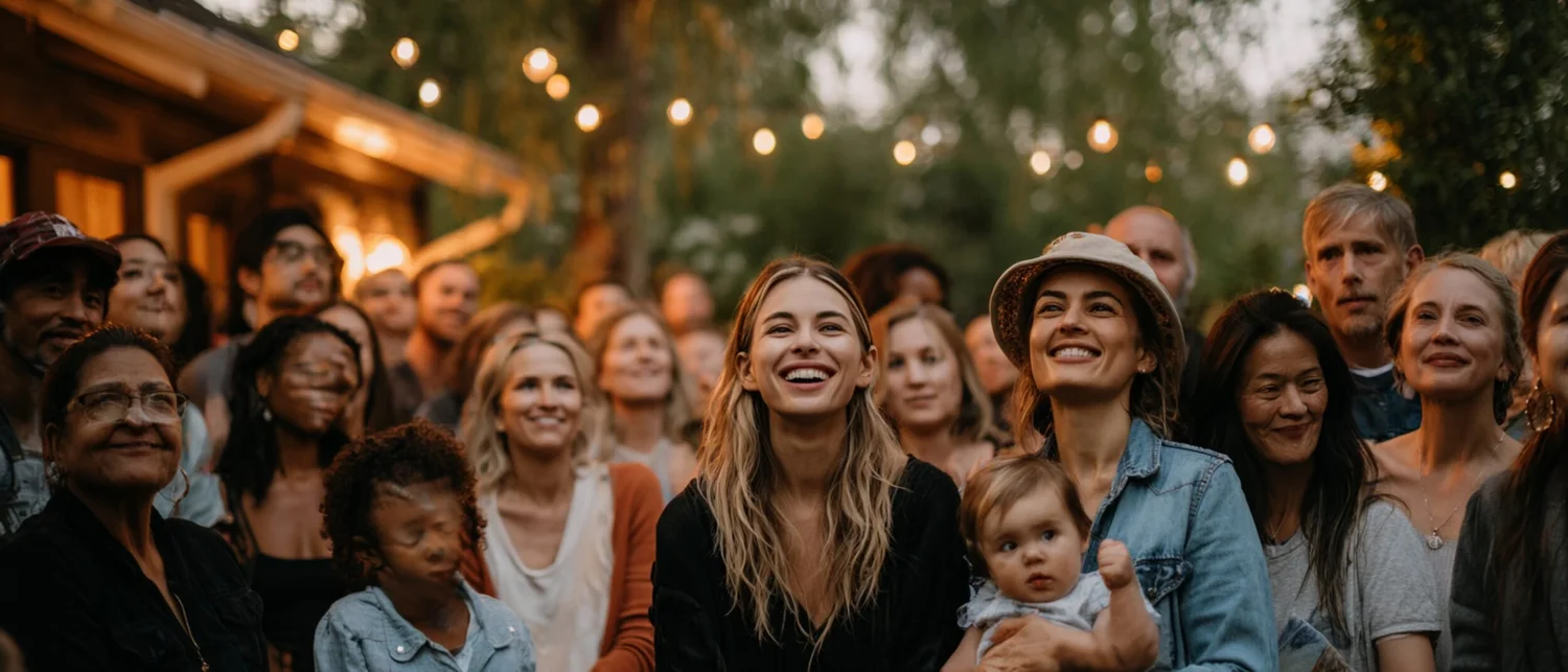 Family and friends raising glasses at a graduation celebration in a private event space with warm lighting