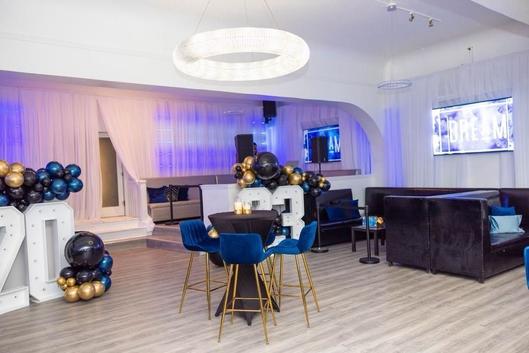 Dream SF main event floor with staircase and open layout