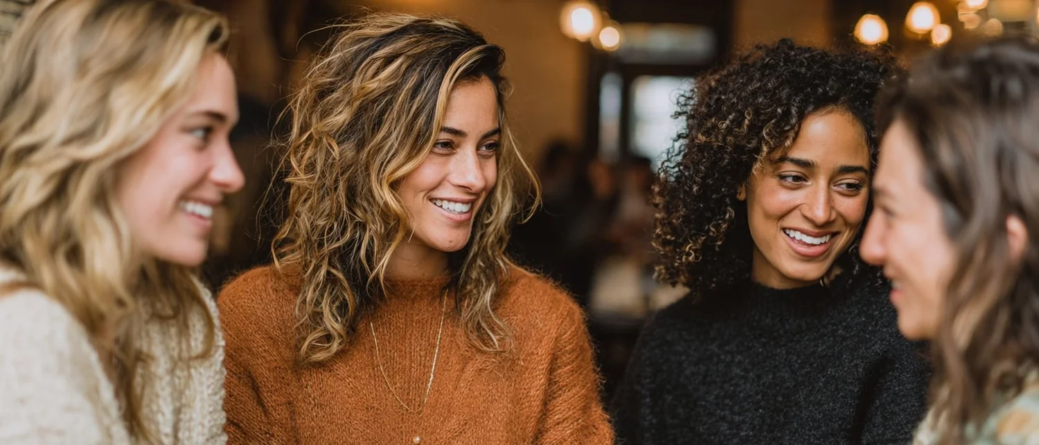 Close-up of a beautifully set brunch table with mimosas and fresh flowers in natural light