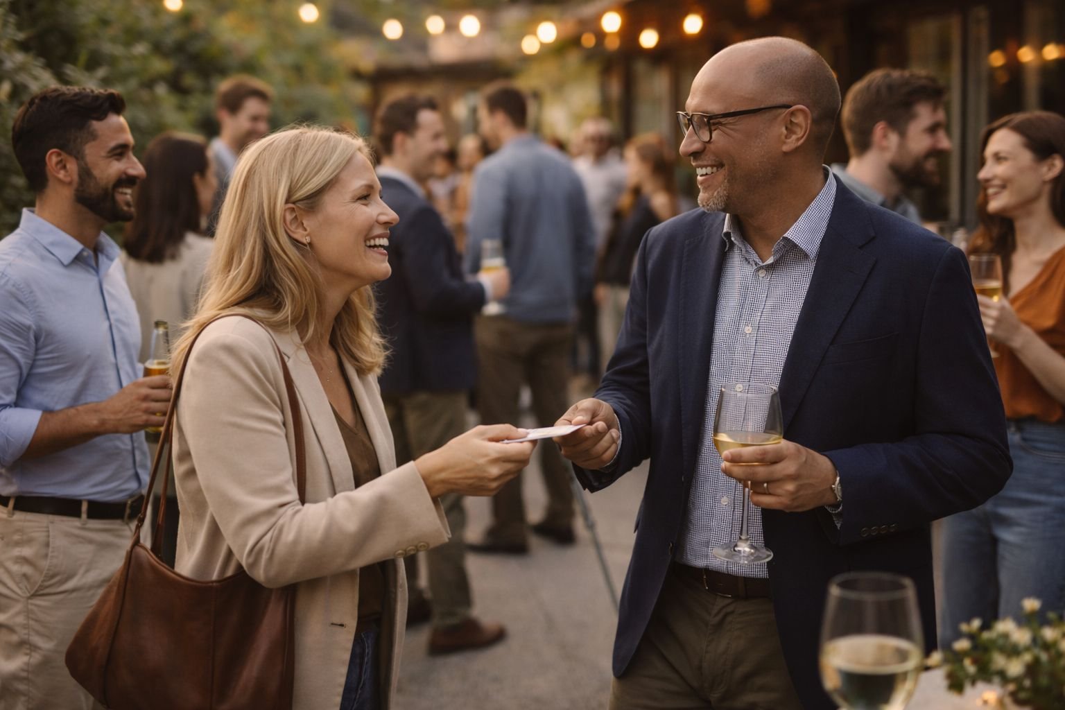 A corporate team dinner in a private venue