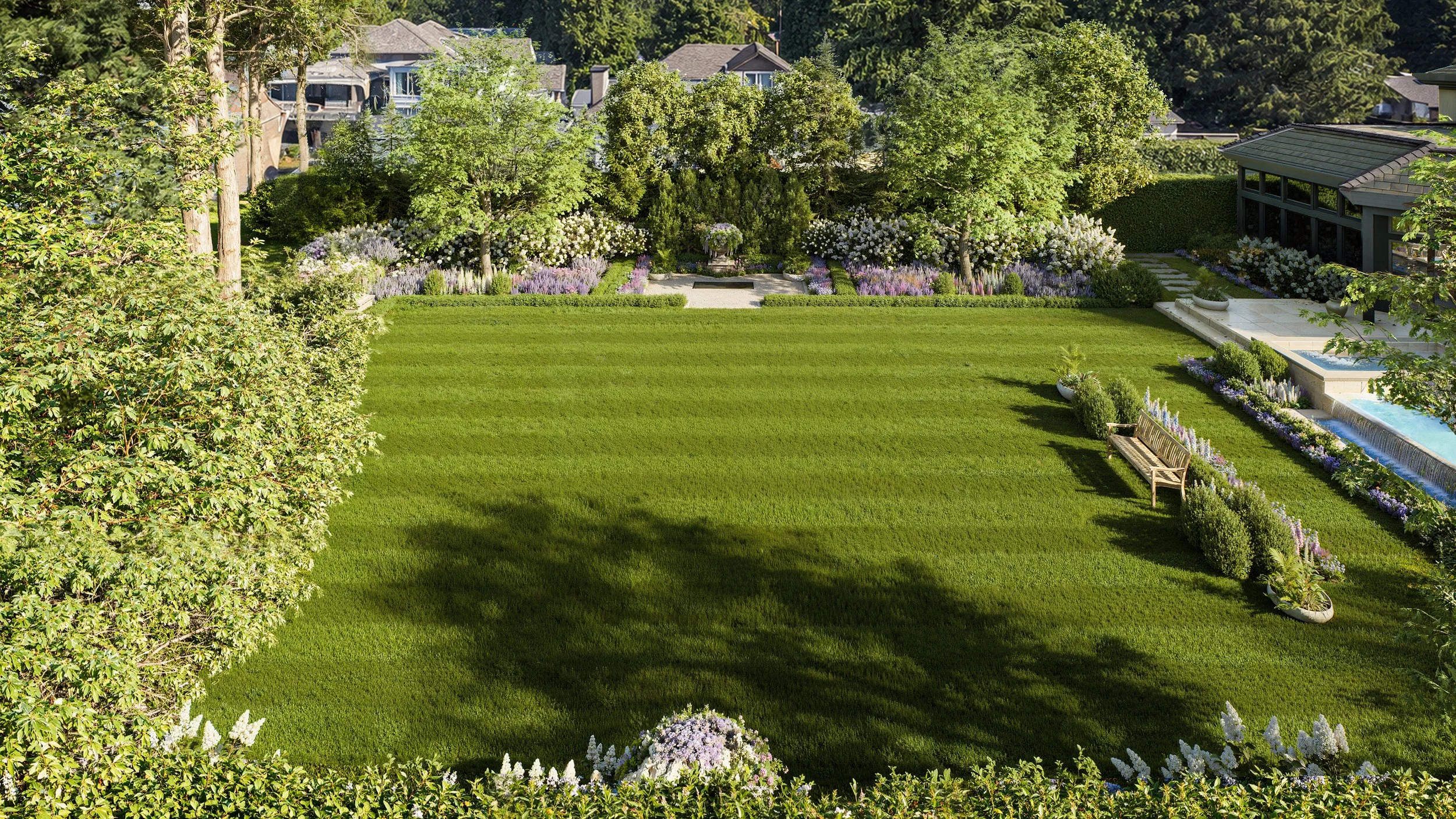 Luxury Garden Design and landscape with pool