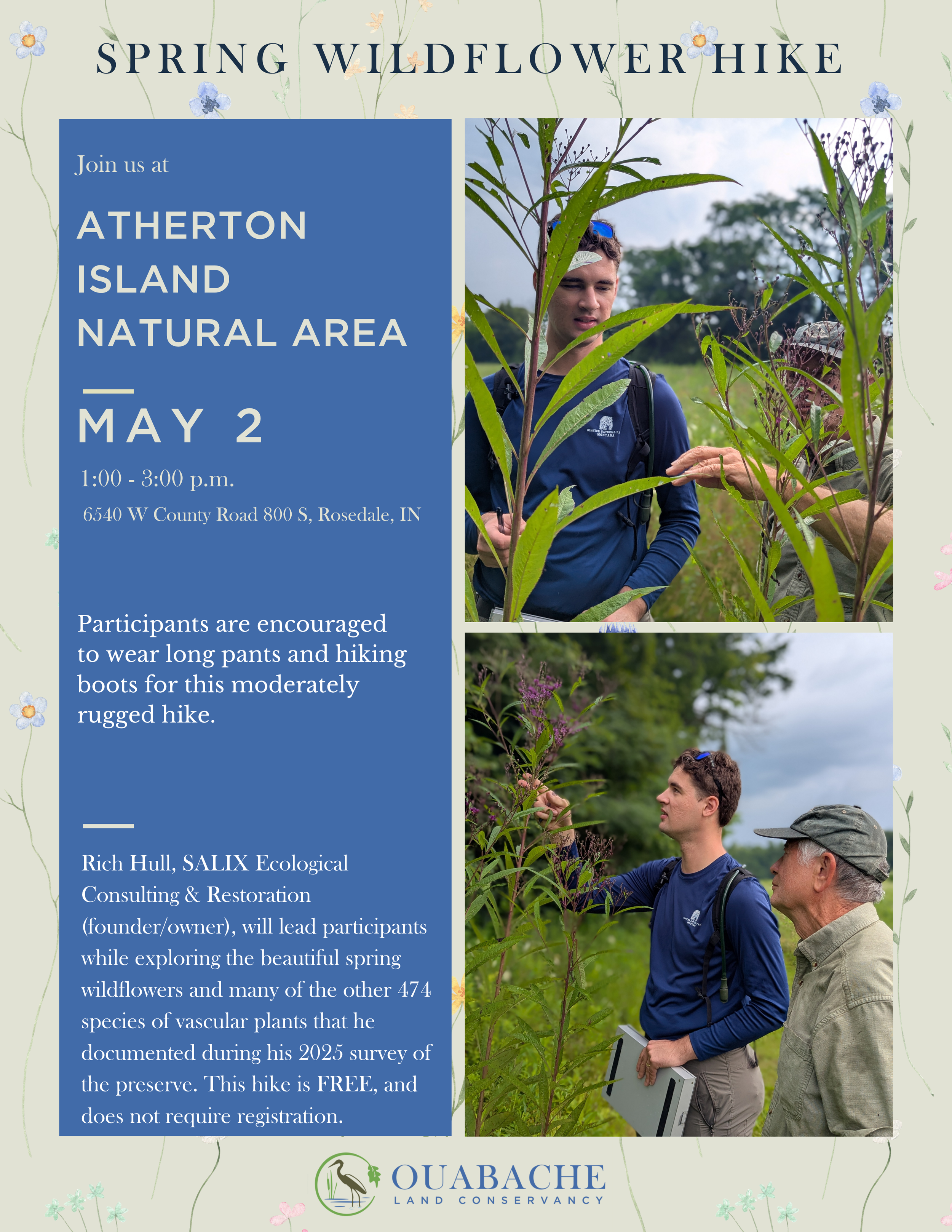 Spring Wildflower Hike at Atherton Island Natural Area