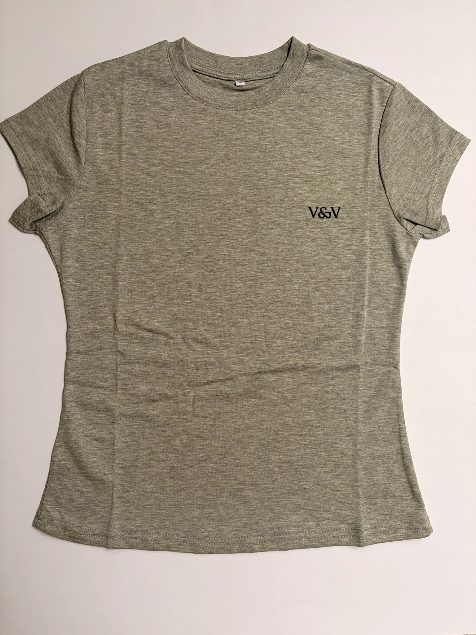 Womens V&V embroidered baby tee