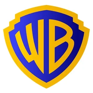 Warner Bros. shield logo with blue and yellow colors.