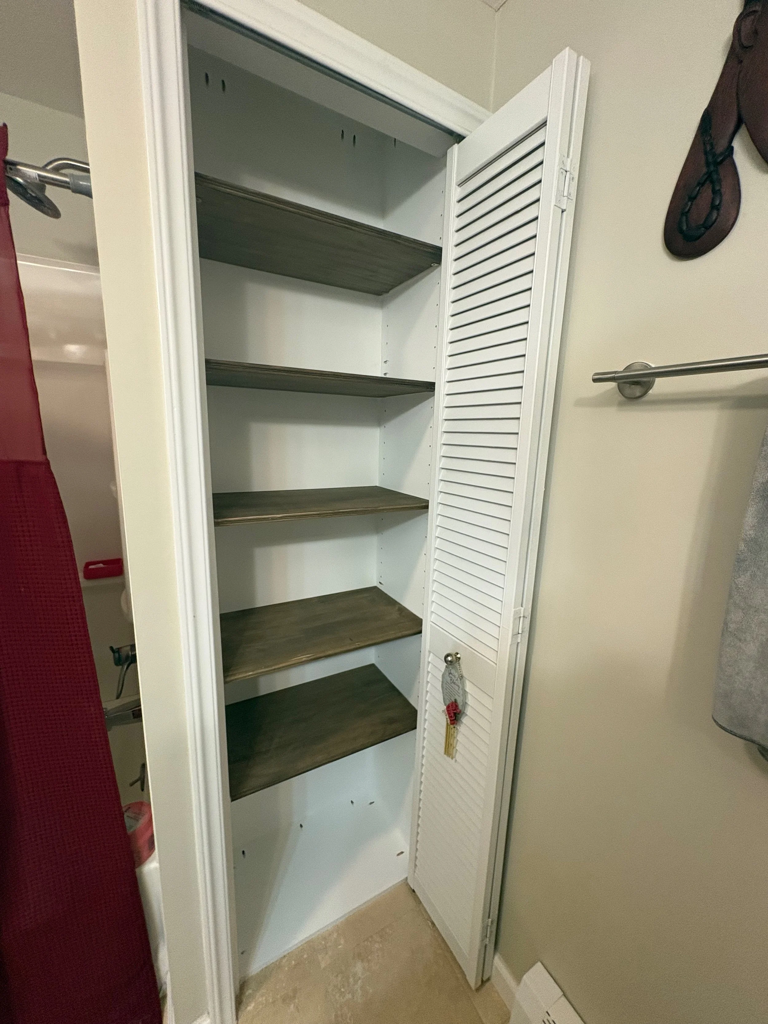 Adjustable Bathroom Shelves