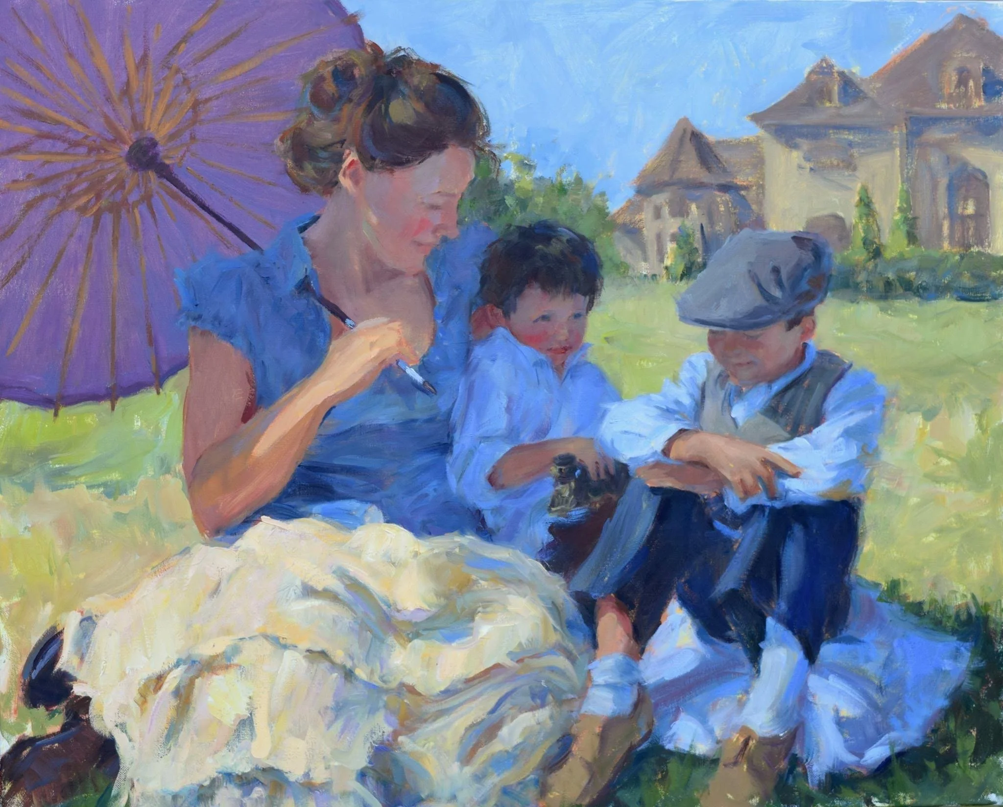 Poets and Doves, 30x24, Oil on Linen