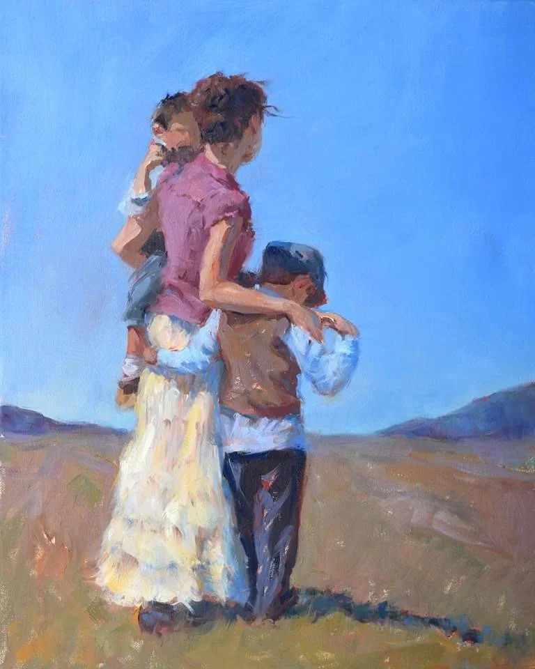 Held in Blue, 20x16, Oil on Linen  SOLD