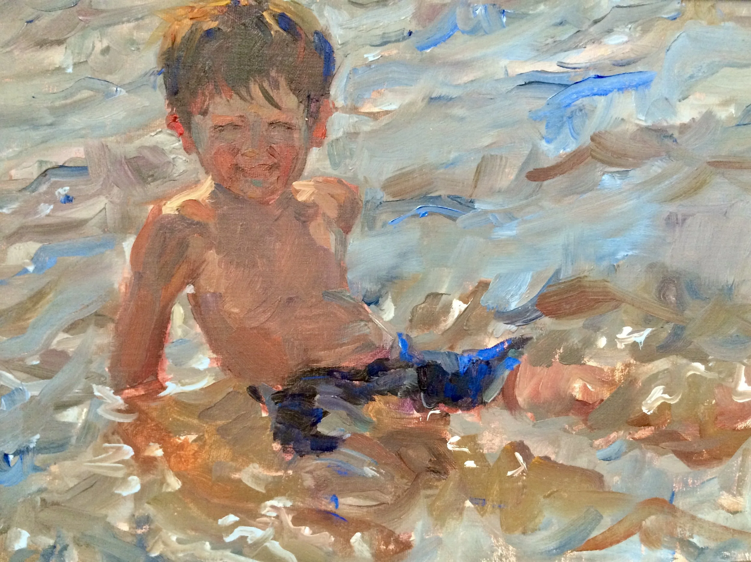 In His Element, 8x10, Oil on Linen