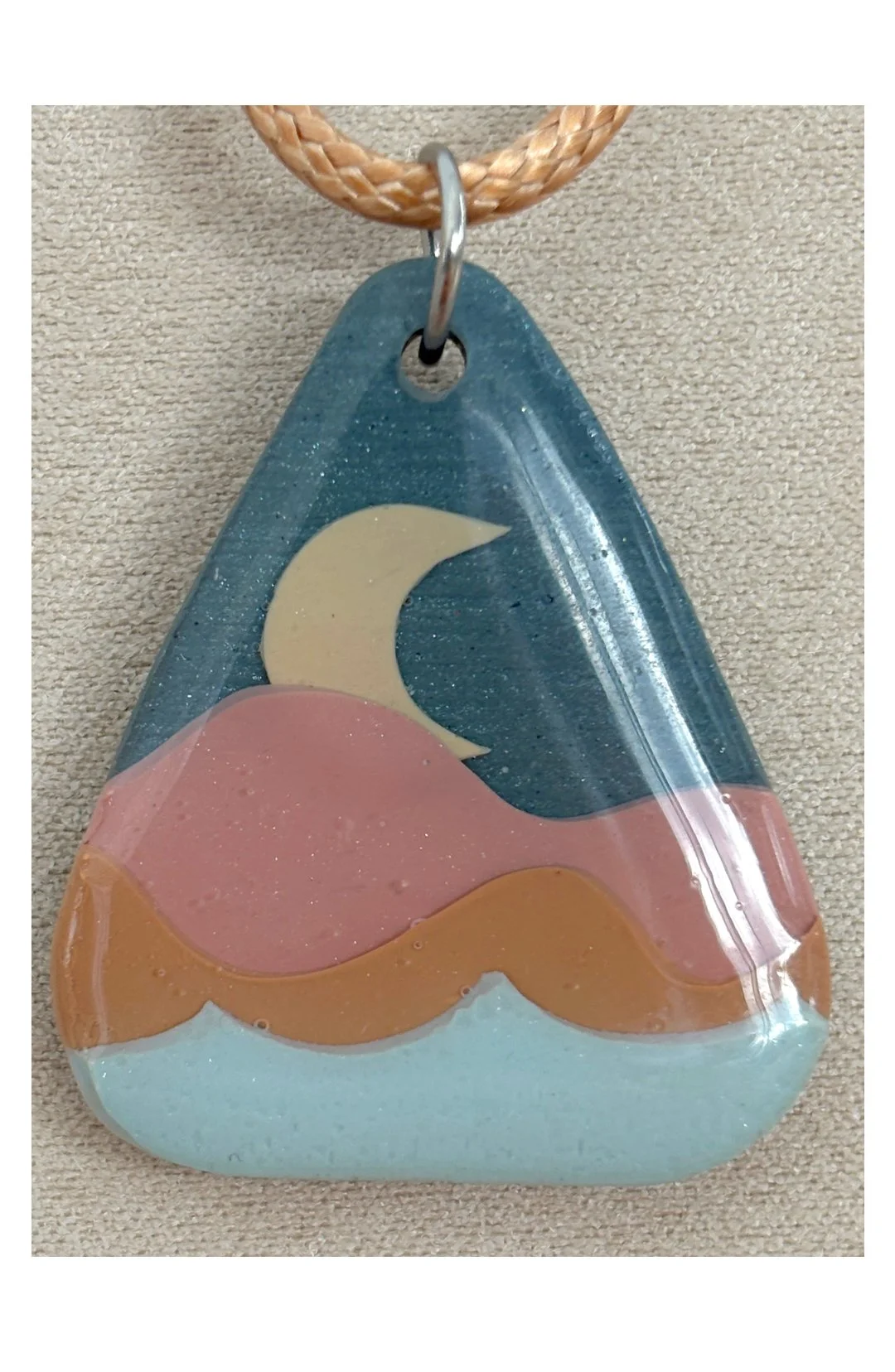 Moon and water pendant
