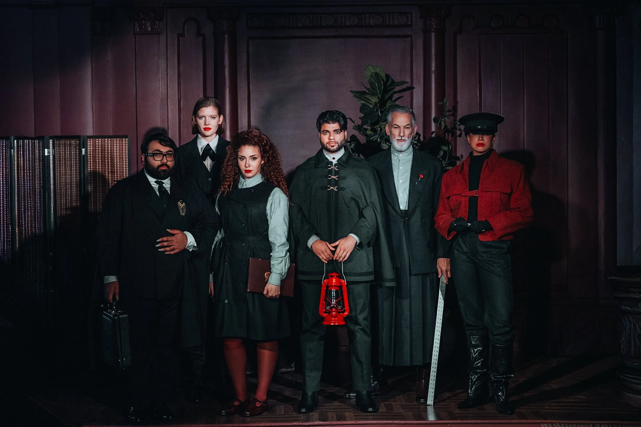 Wide presentation view with lantern lighting at Jack Sivan NYFW 2026 presentation produced by 3rd Space Productions.