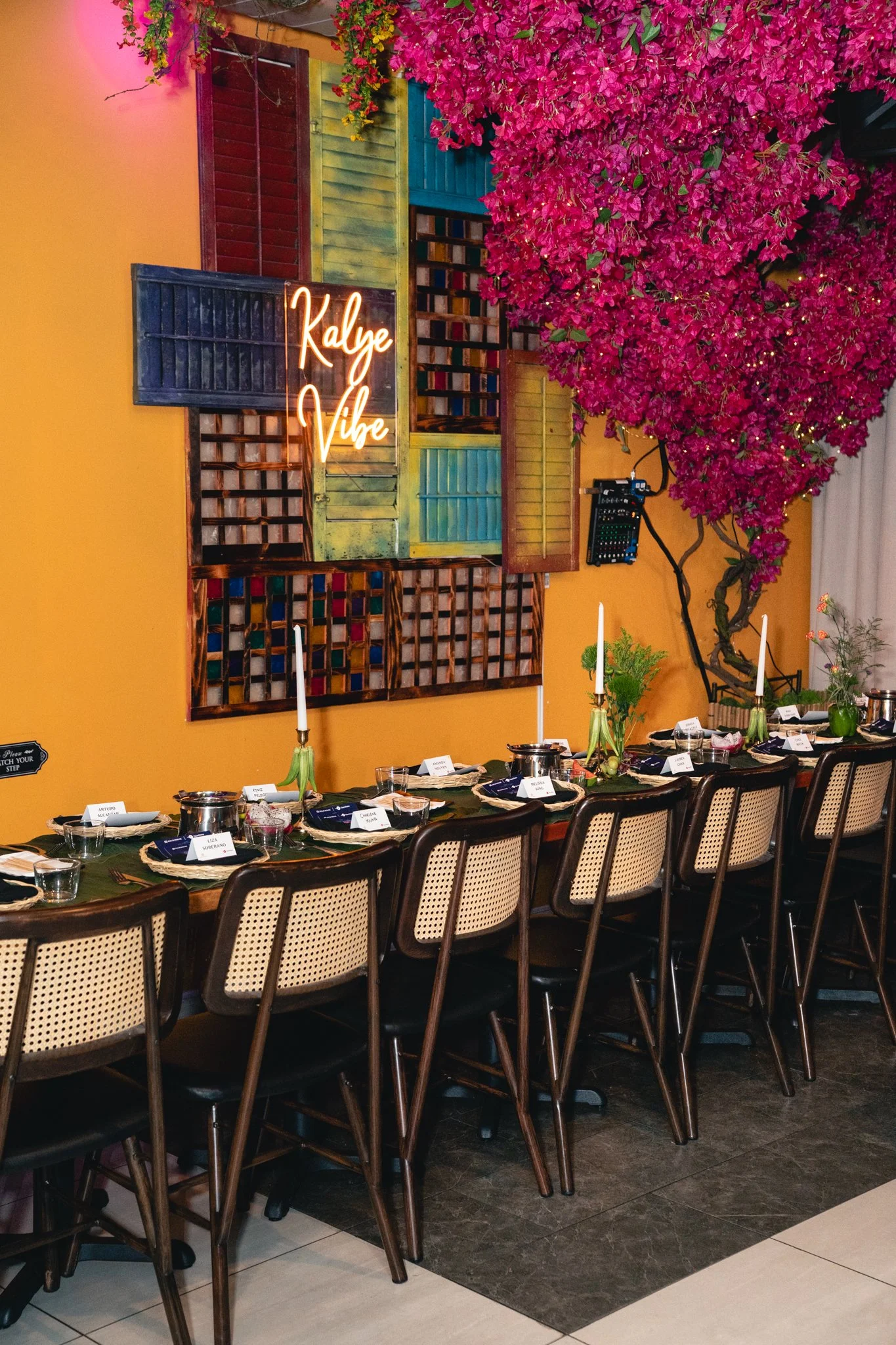 Kalye NYC transformed from a content production set into the Forgotten Island Family Dinner guest experience.