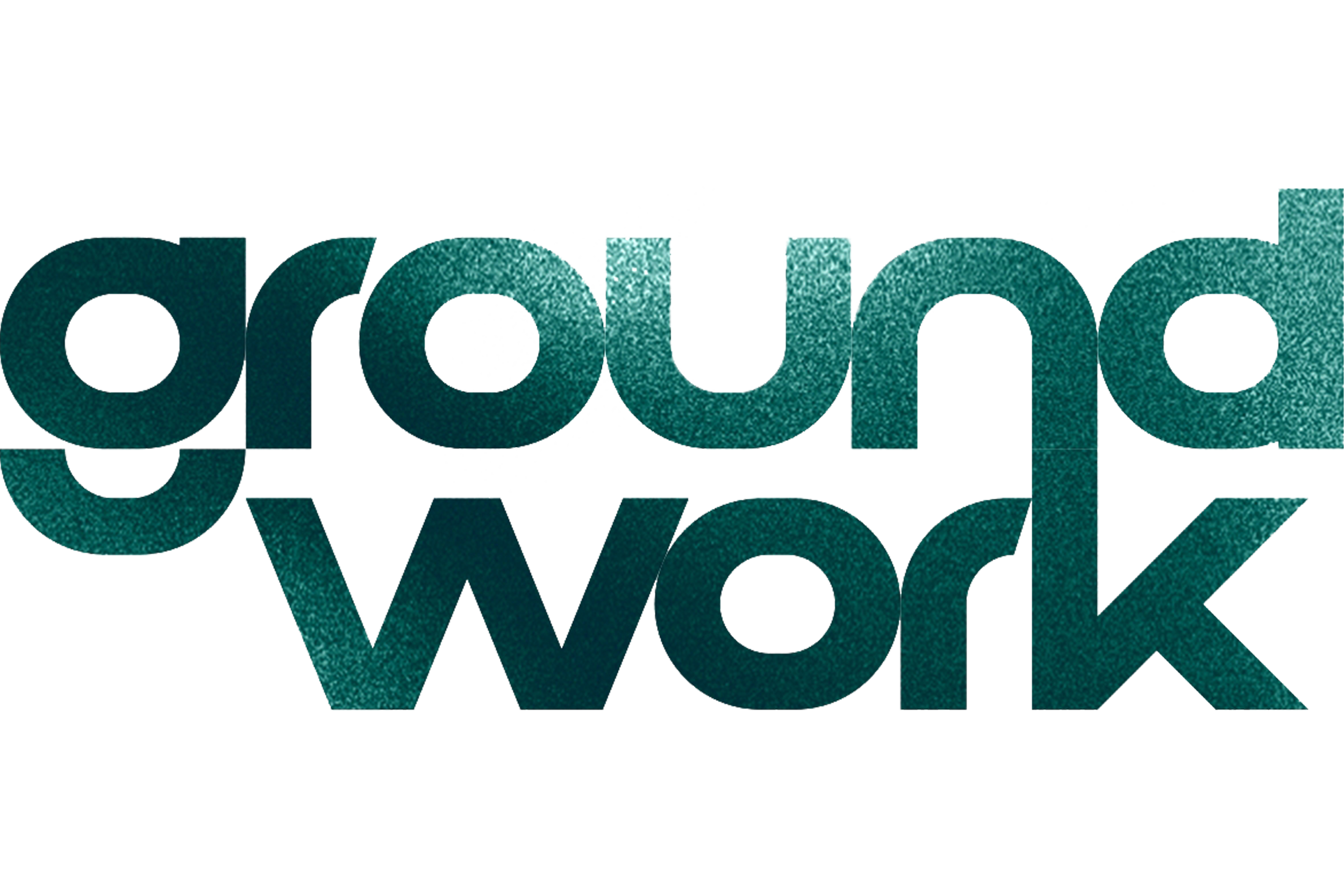 The logo of Google Work in textured teal letters.