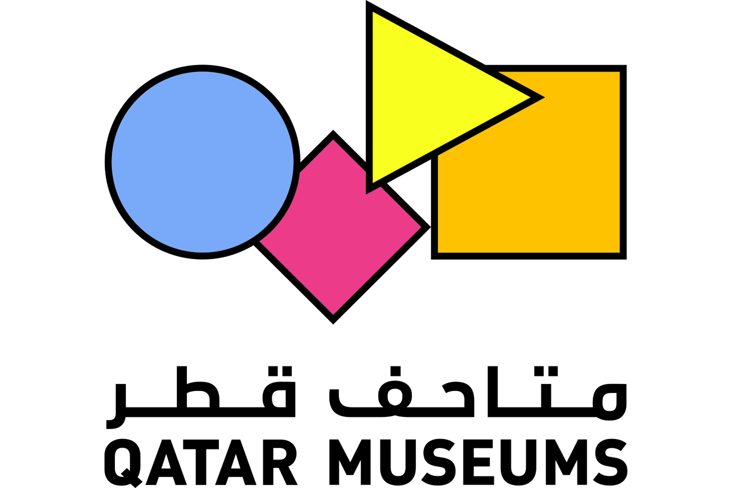 A colorful diagram illustrating the basic properties of different shapes: a blue circle, a pink diamond, a yellow triangle, and an orange square, with labels indicating attributes such as shape, number of sides, edge length, angle, and area.