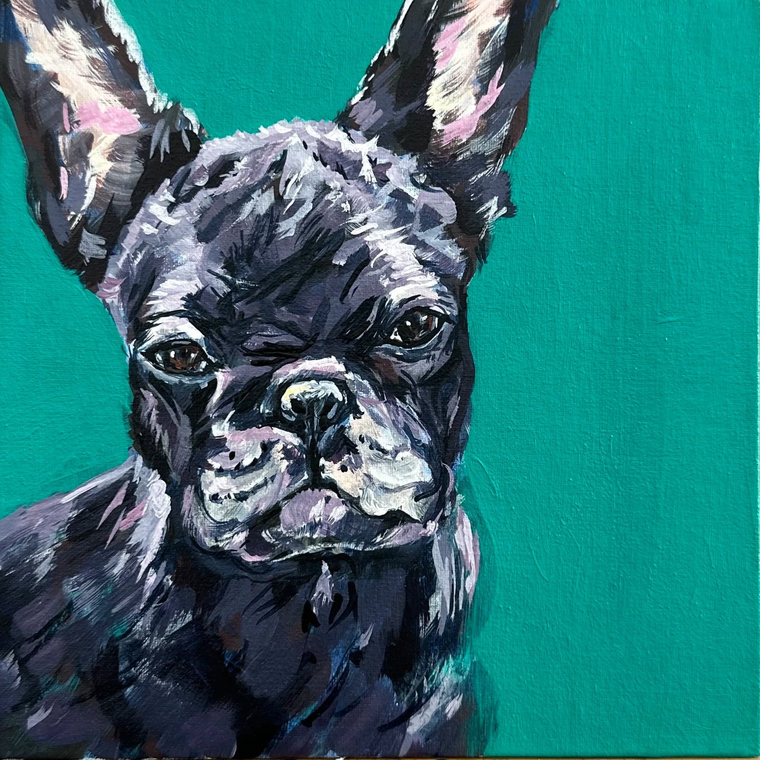A memorial painting of sweet pup