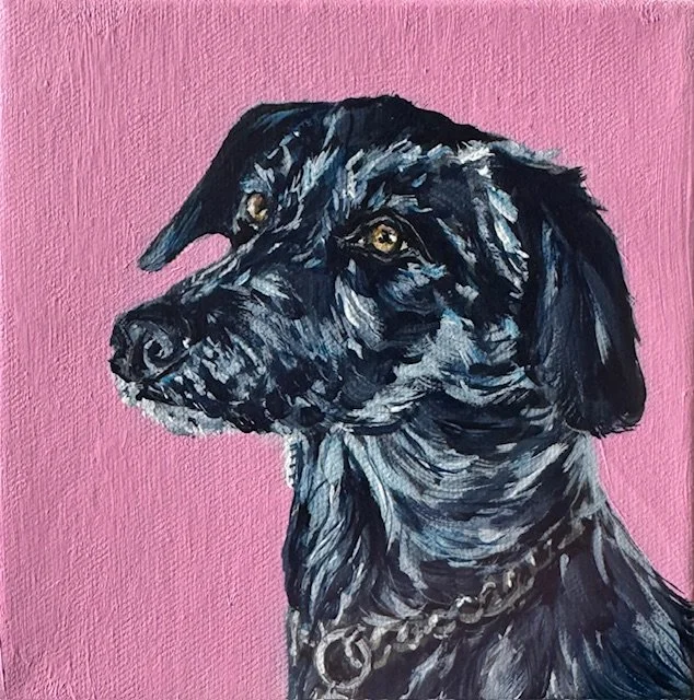 Acrylic painting of sweet pup 