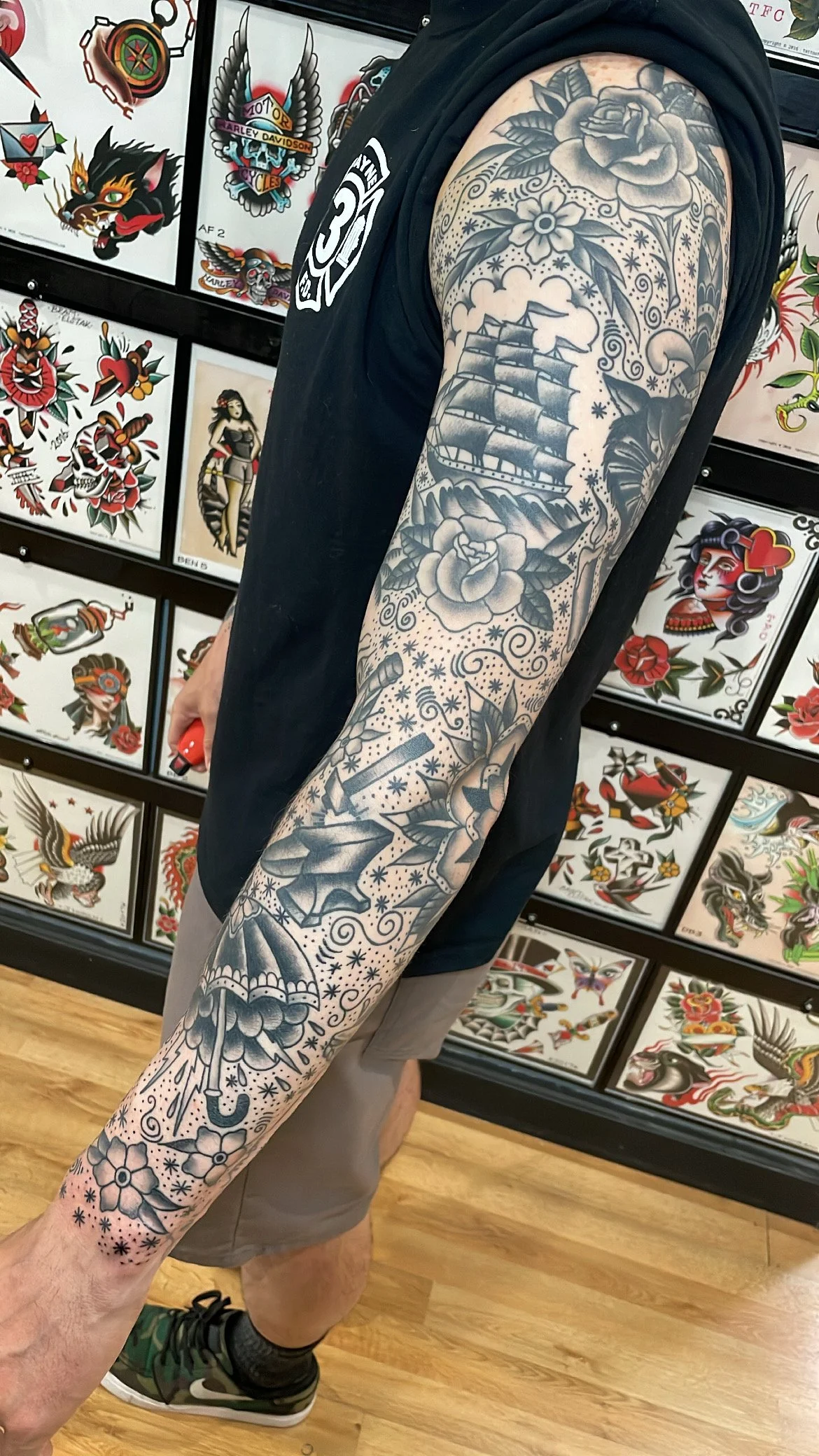 matt_traditional_sleeve_blackandgrey_tattoo.JPG