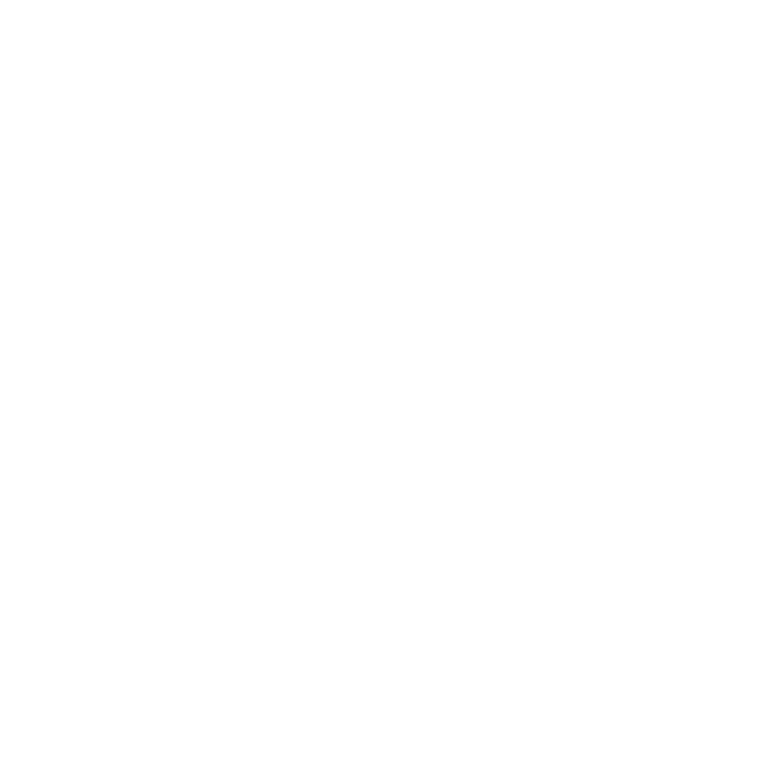 White lightbulb icon with rays emanating from it on black background.