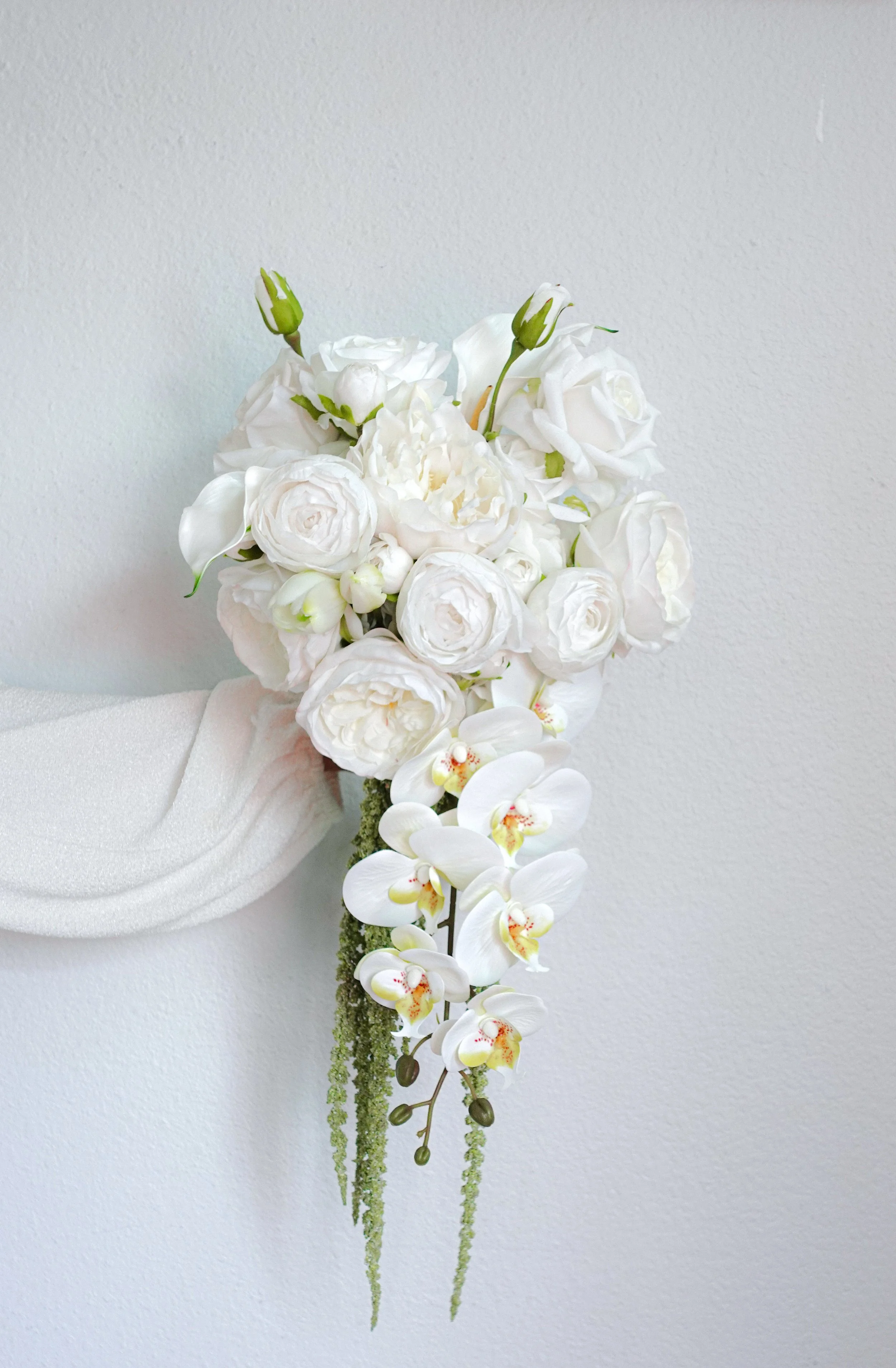 Classic White Cascade Bouquet