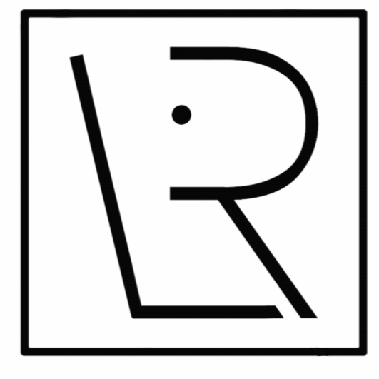 Stylized letter R inside a square outline with a dot above, resembling a logo.