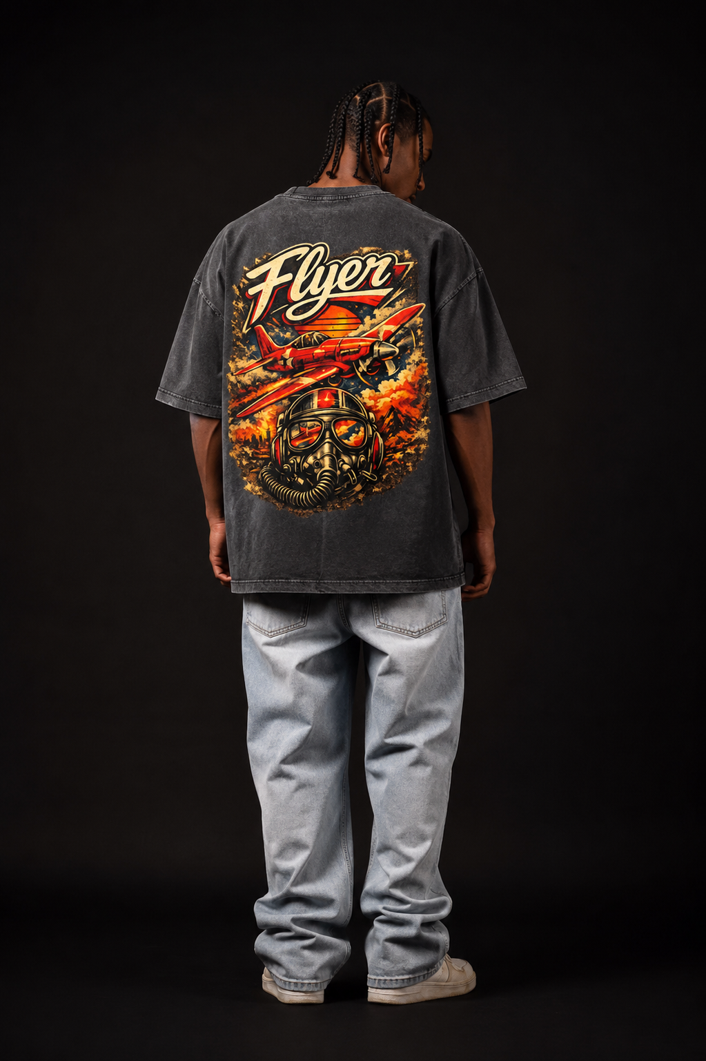"SKYFIRE" Oversized Graphic Tee