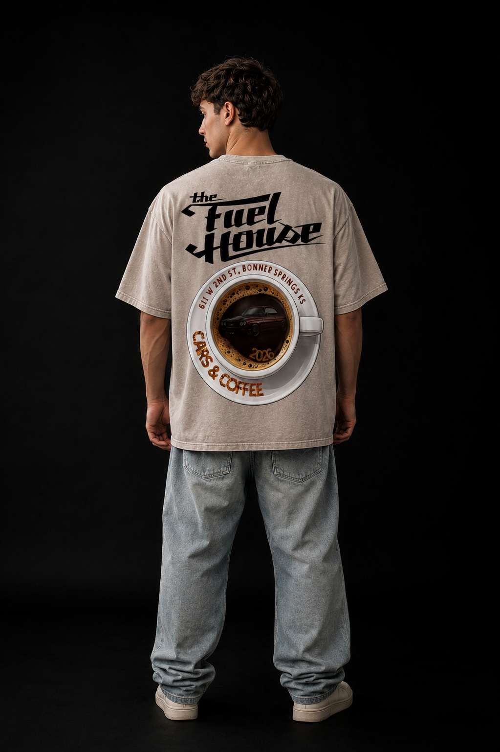 "CARS & COFFEE 2026" Oversized Graphic Tee