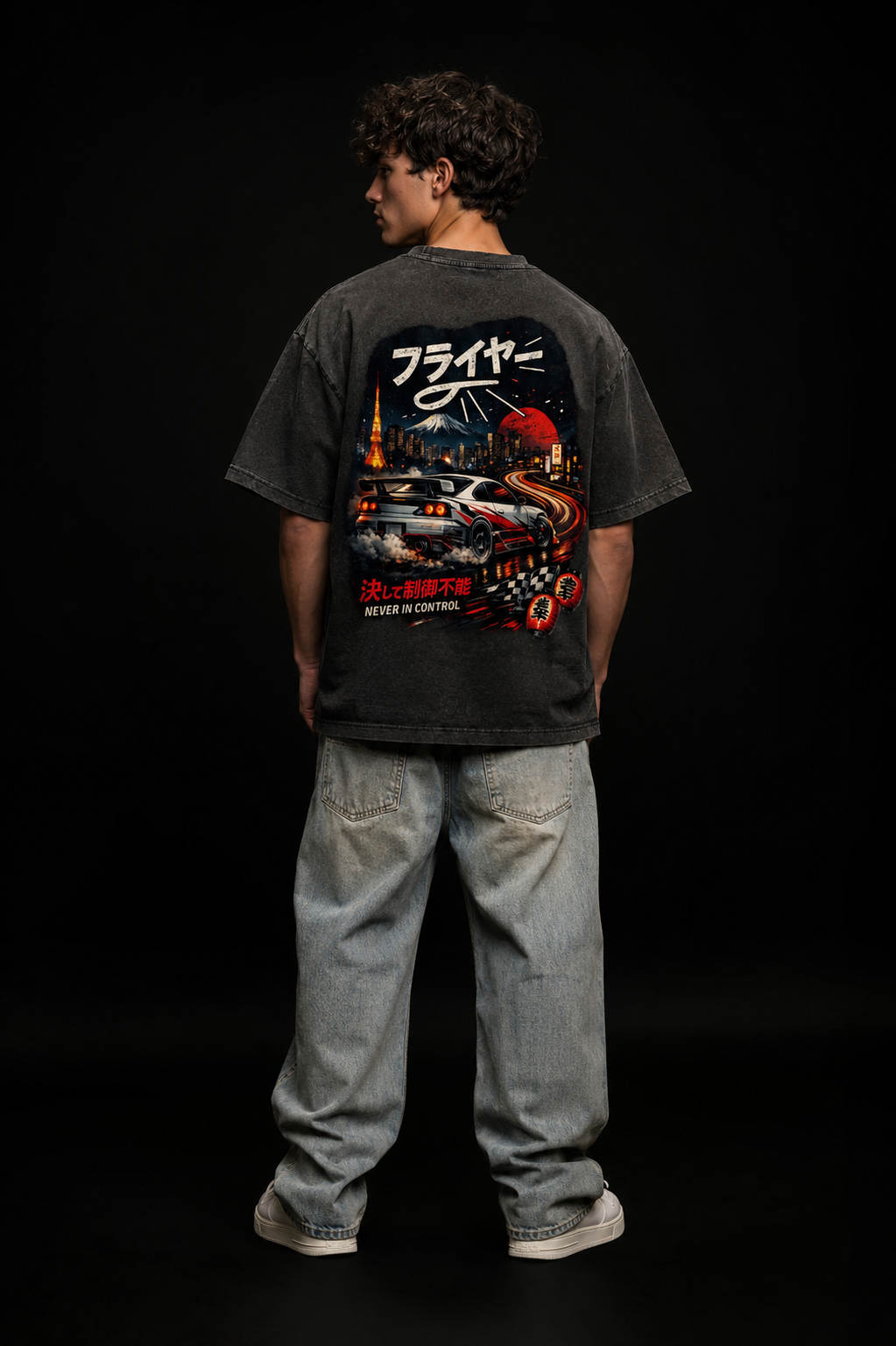 "TOKYO DRIFT" Oversized Graphic Tee