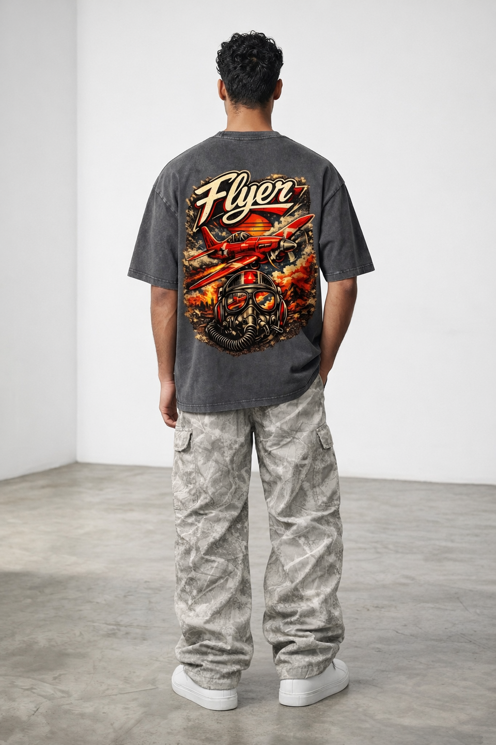 "SKYFIRE" Oversized Graphic Tee