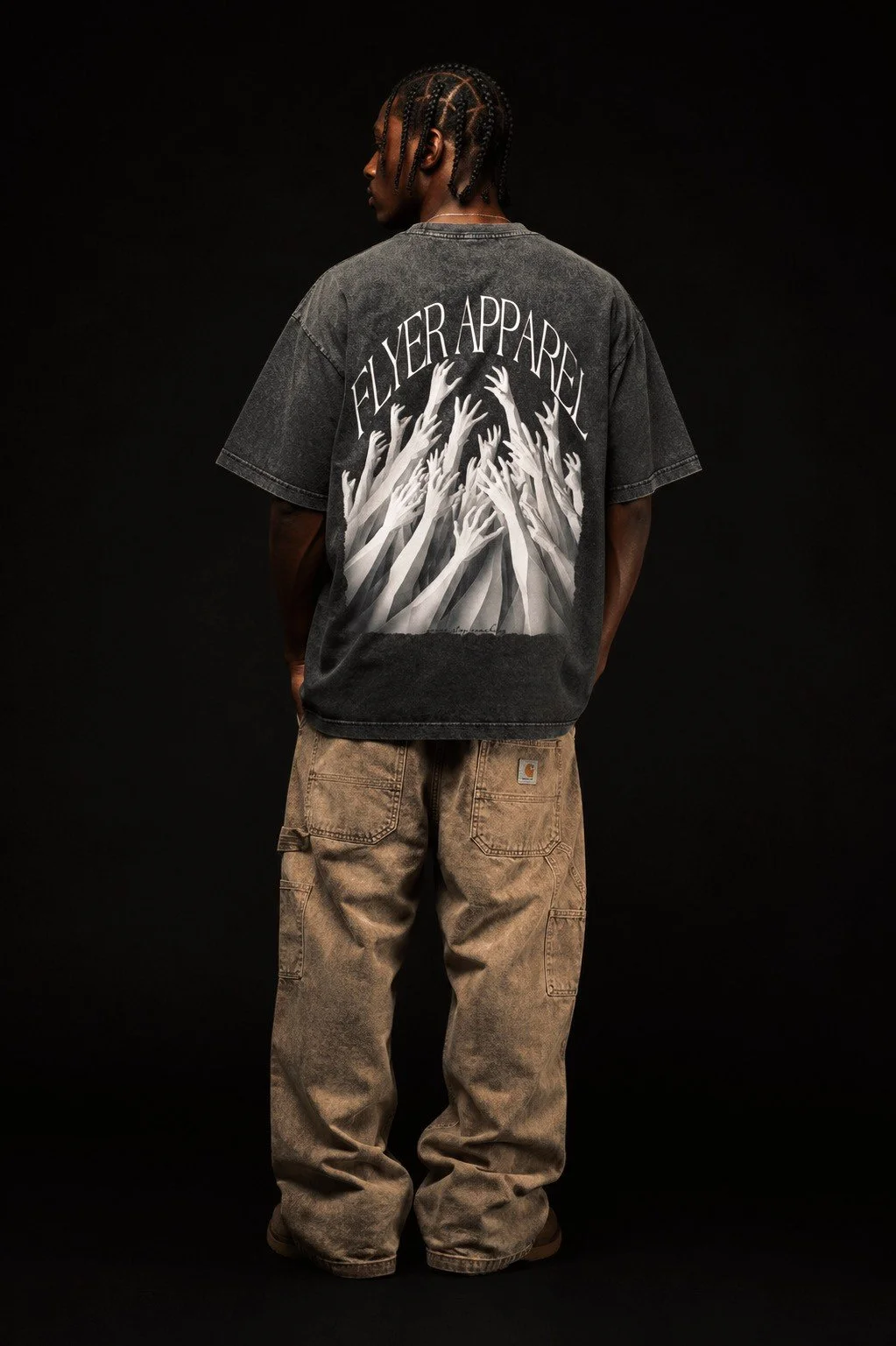 "HANDS OF AMBITION" Oversized Graphic Tee