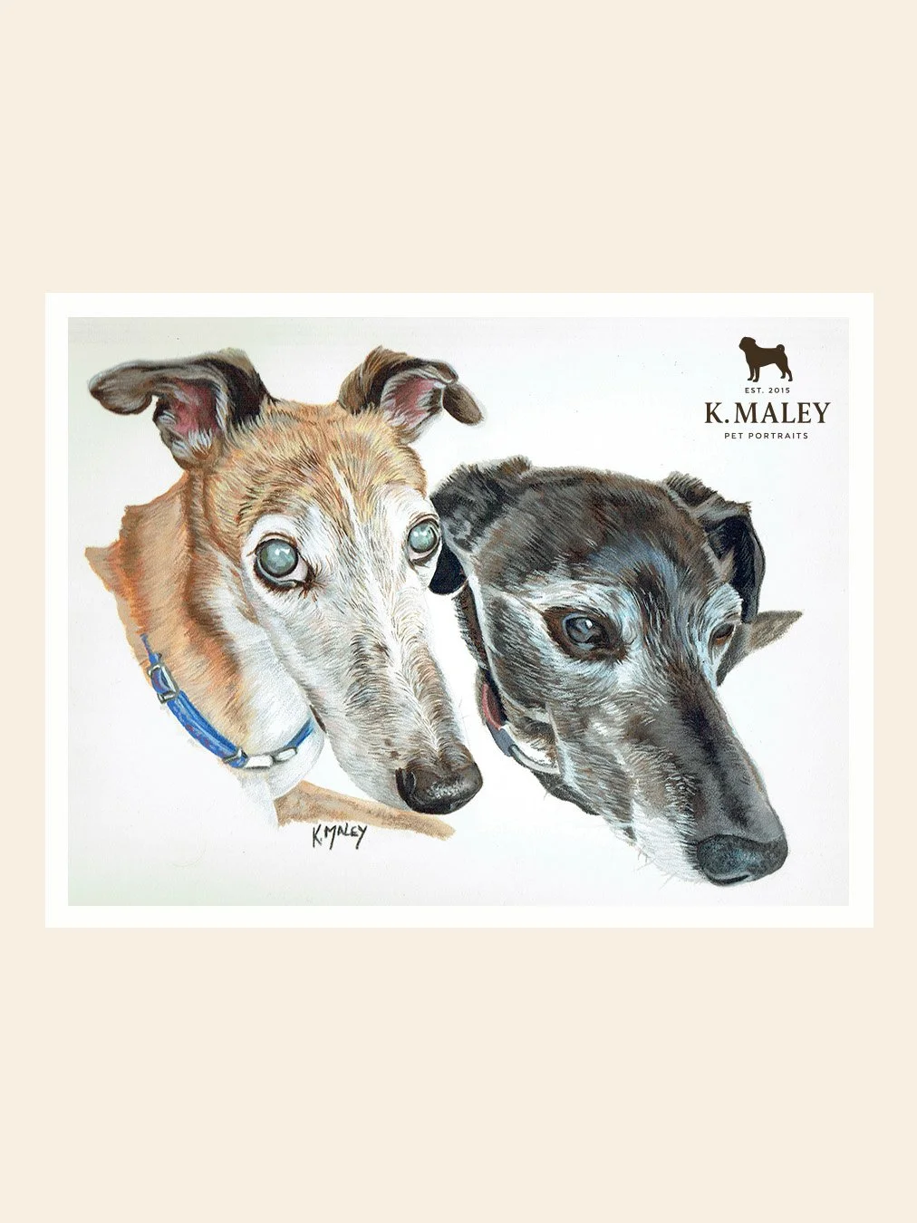 Bobby and Grace the Greyhounds