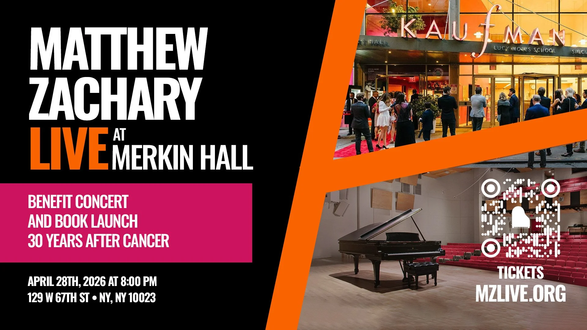 [EVENT] Matthew Zachary Returns to the Stage | 30 Year Cancerversary LIVE in NYC 4/28