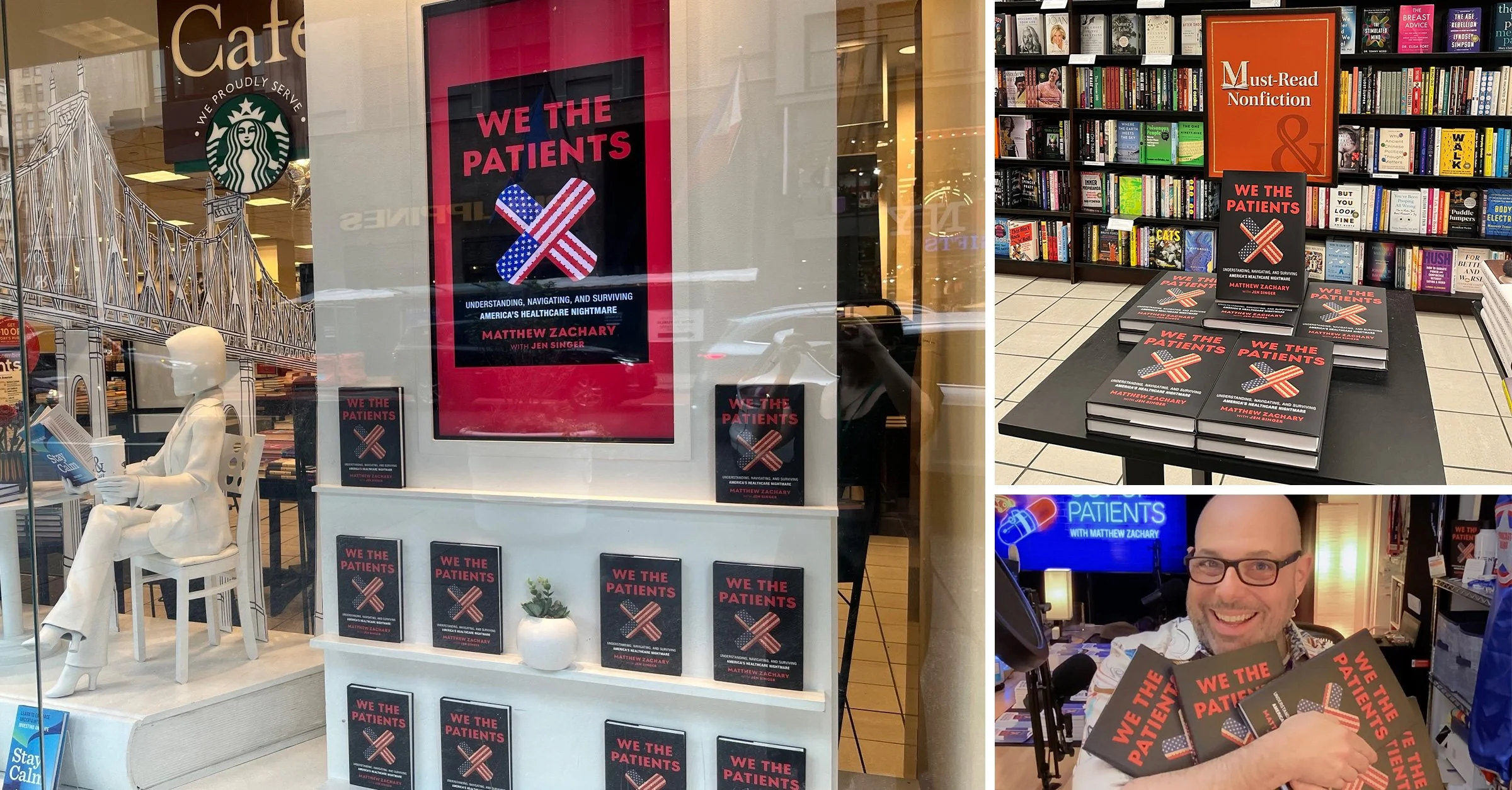We The Patients In The Front Window Of The Flagship Barnes &amp; Noble On Fifth Avenue In Manhattan.