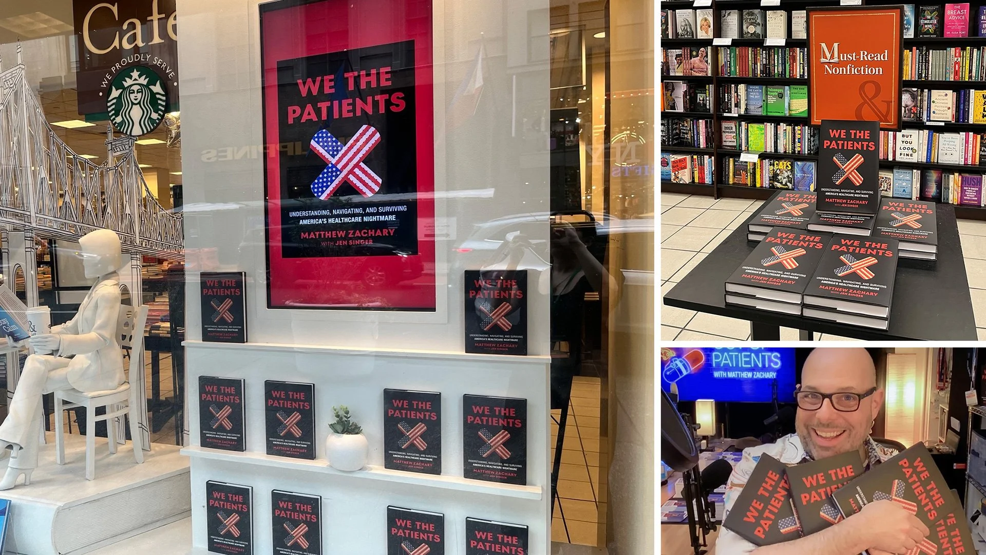 We The Patients In The Front Window Of The Flagship Barnes &amp; Noble On Fifth Avenue In Manhattan.